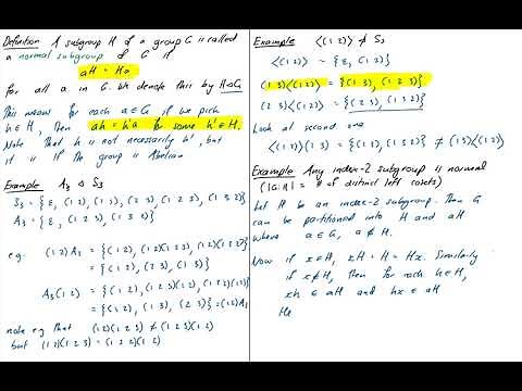 4.1 Normal subgroups