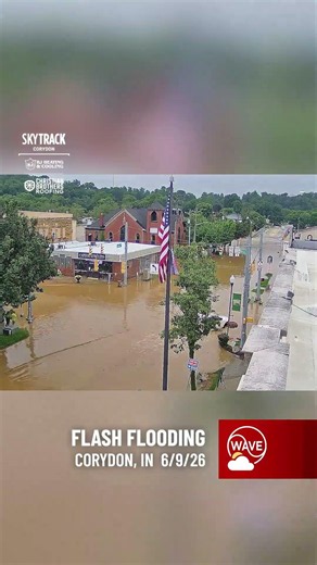 Time Lapse: Major flash flooding briefly today in #Corydon, Indiana as over 8" of rain fell nearby