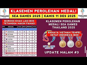INDONESIA WINS GOLD AGAIN! 2025 SEA GAMES Medal Standings - Thailand 2025 SEA GAMES
