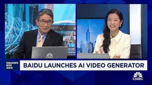 Squawk Box Asia tests Baidu AI Video Generator real-time