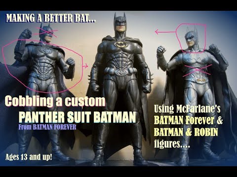 Building a Better Bat! Custom building a McFarlane type Panther Suit BATMAN figure!