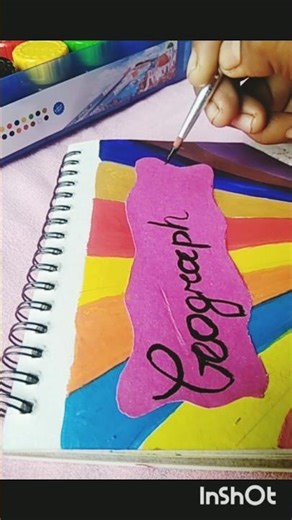 #Easy geography note book painting #