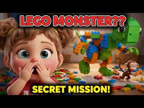 ⭐LEGO Monster Mess! 🧱🚨 Police Ana Secret Mission | Clean Up Toy Song | What Happens Next?