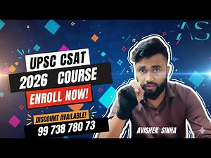 UPSC CSAT 2026 COMPLETE COURSE DETAIL | APTITUDE WITH AVISHEK SINHA | Enroll now for offers |