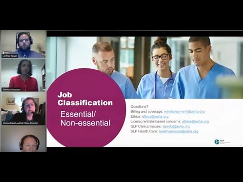 ASHA Virtual Town Hall: SLPs in Health Care During COVID-19
