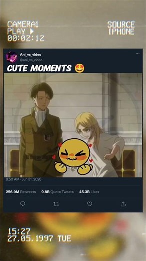 historia and levi cute moments 🤩 ll #levi #aot #anime #shorts