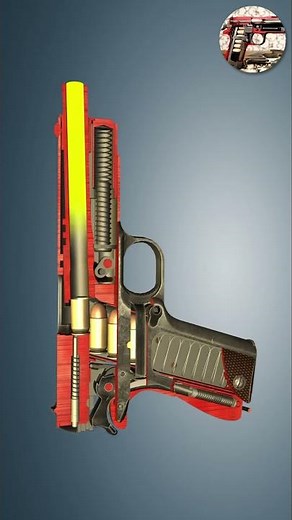 How Colt M1911 Works (Slow Motion Cutaway Animation) #firearmeducation #gunmechanics #worldofguns