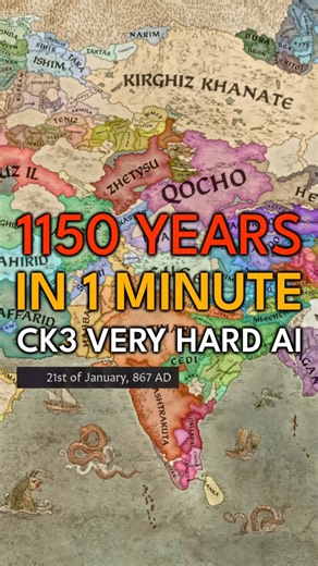CENTRAL ASIA - Crusader Kings 3 with Very Hard AI Enabled - AI Only Timelapse