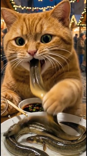 😸 Cat and Baby Shark ASMR FOOD challenge😸eating sounds🎧 | #shorts #asmr #cat #tralalerito