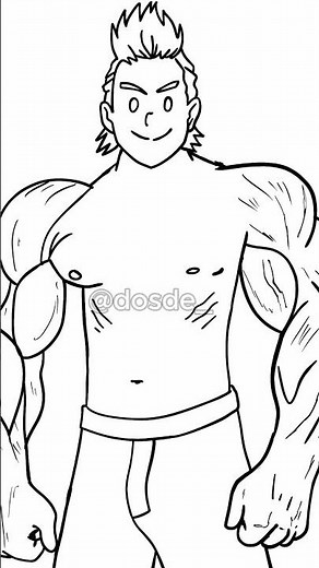 Mirio instant muscle growth animation
