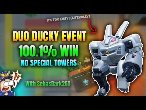 (Guide) How to DUO DUCKY REVENGE TRIUMPH (Hard Mode) (Ft. SebasDark25) TDS Roblox