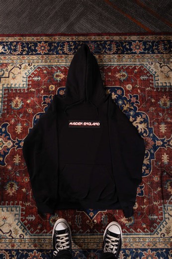 Customizing a black hoodie with an Iron Maiden patch for an everyday metal look 🤘 #rock #metalhead #streetwearstyle #rockmusic