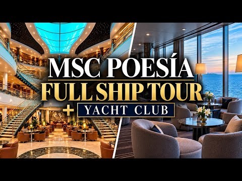 NEW MSC POESIA full ship tour including updated Yacht club areas