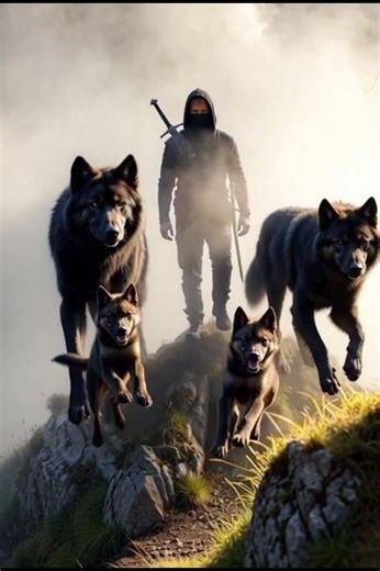 Guardians of the Green Mountains: Man & Wolf Pack”#shorts