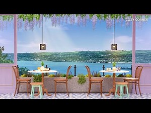 Outdoor Spring & Summer Coffee Shop Ambience with Jazz Music and Bird Sounds