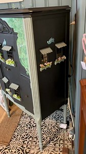 The house I repainted the outside as the Christmas lights I used glue dots to hold also took off the paint! So here she is revamped. I haven't done much to the inside but I needed it out from behind the counter lol. The Nest is Open 10-5 tomorrow so stop in if your out and about! | Robins Nest