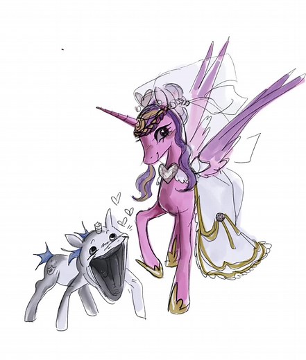 The Bride and her Ugly Groom | MLP Horror Art