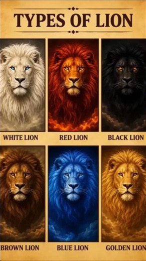 Types of Lions You Didn't Know Existed! 🦁 | Amazing Lion Facts #shorts
