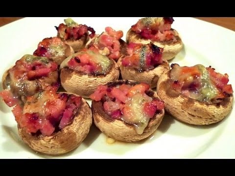 Champiñones rellenos al horno - Recetas fáciles ✅