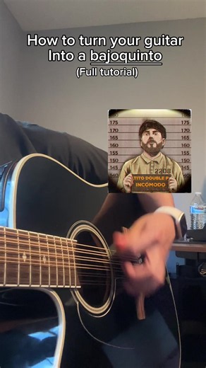 Full tutorial explanation #bajoquinto #guitarra #guitar #12string | el lokeron bajo quinto