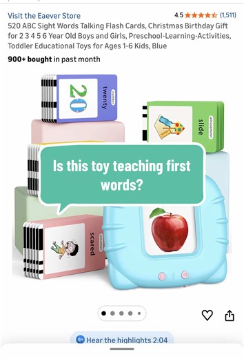 Flashcard readers aren’t bad, they’re just not the most powerful tool for language. Open-ended play creates more opportunities for real words, real meaning, and real connection. 🧠🗣️ — an SLP mom #toddlerspeech #firstbirthdaygifts #speechtherapy #toddlersoftiktok #slpsoftiktok