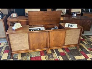 1965 Pilot 500 Tube Amp Stereo Console with Garrard AT6 Record Player