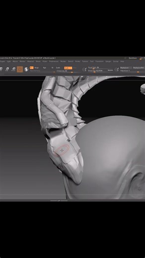 Alien Queen Face Sculpt in ZBrush | Fantasy Creature Sculpting #shorts