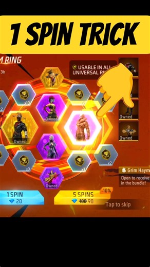 Purple Shade Bundle Ring Event Spin💎l Grim Ring Event FF l Free Fire New Event l Ff New Event