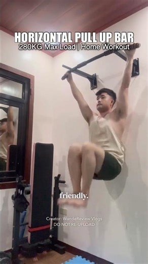 280KG Horizontal Pull-Up Bar 💪 Door & Wall Home Workout Setup