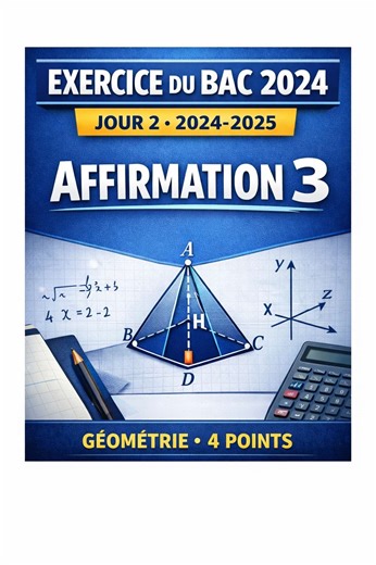 Affirmation 3 Partie 2 Baccalauréat 2024/2025 #maths #bac #bacdemaths #mathsteacher #mathsrevision