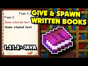 How to Give & Spawn WRITTEN BOOKS With Commands in Minecraft 1.21.5+ Java?! [Full Guide]