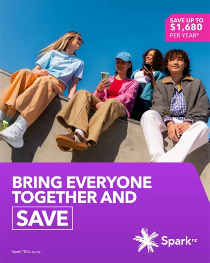 Spark Group Plans offer massive data allowances, to keep everyone streaming, gaming and creating. Plus, all members get a Spotify Premium discount. T&Cs: Companion plans must be on the same billing account as eligible $75 Monthly plan. *When compared to five $75 Endless Plans billed separately. Terms apply. | Spark
