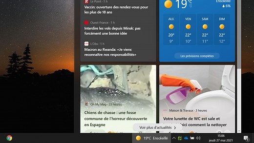 Windows 10 : comment bien configurer le widget Actualités