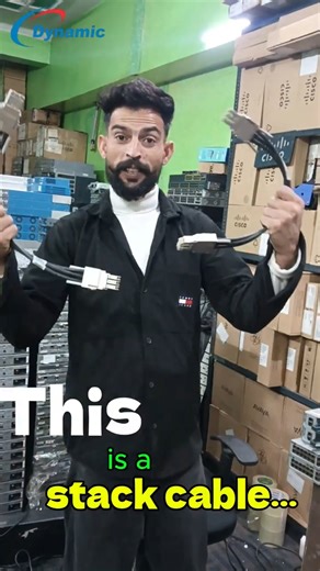 What Is a Stack Cable 😱 | Networking Explained #Shorts