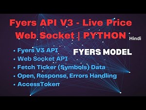 How to fetch Real time Ticker Data using Fyers Web Socket V3 API in Python #python #fyers