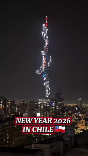 New Year 2026 Drones South America CHILE 🇨🇱#santiagodechile #2026Drones