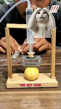 Amazing DIY Hydraulic Cutter Machine | Syringe Science 🧪