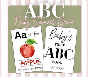 Baby's First ABC Book | Alphabet Baby Shower Game - Etsy Canada