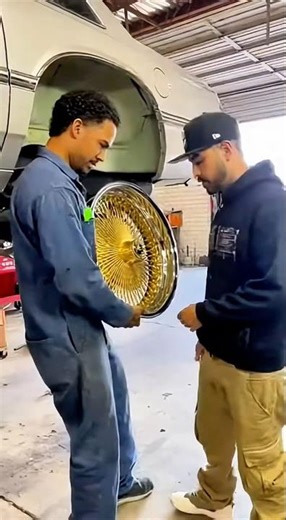 I Dropped a SHINY Gold Car Wheel Rim and This Happened