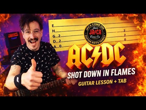 AC/DC - Shot down in flames - Guitar lesson + TAB