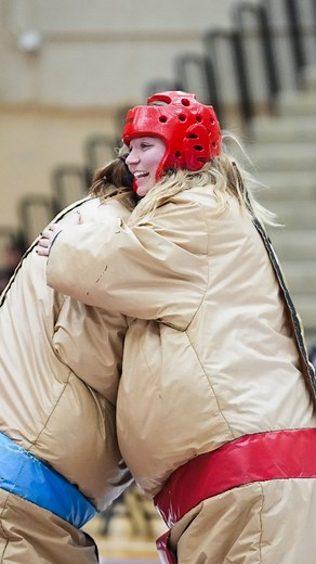 3.6K views · 16 reactions | How fun is a Brown Wrestling Home Match? Ask @brownu_softball who participated in our half-time Sumo Match! #EverTrue #BuiltDifferent | Brown Wrestling | Facebook