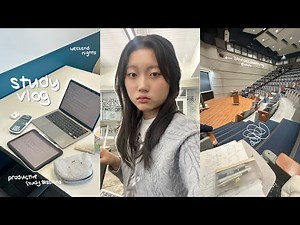 study vlog 🍵 huge accounting exam, 5:30AM wake up, productive studying, library mornings, exam prep