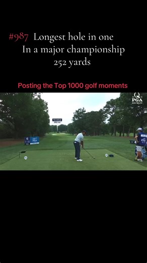 252 YARDS… STRAIGHT IN THE CUP 😳⛳ Si Woo Kim makes the longest hole-in-one in major history at the 2025 PGA Championship. Golf doesn’t get crazier than this. #golf #holeinone #top1000golfmoments #golftiktok #sports
