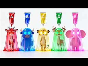 ABC Colorful Safari Halloween Animal Song | ABCs & Colors Song For Kids
