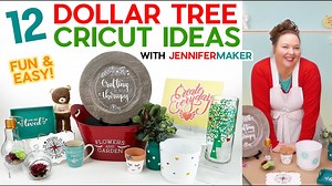 6.8K views · 238 reactions | Learn how to make easy, customizable Dollar Tree projects using your Cricut that you can gift and sell! Like my previous Dollar Tree and bulk gift ideas, these projects use few materials and are easy to customize. In this tutorial, I will show you 12 of my favorite Dollar Tree finds that you can decorate with your Cricut! You can learn more on my blog at: https://jennifermaker.com/dollar-tree-cricut-projects/ | JenniferMaker.com | Facebook