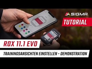 DE | ROX 11.1 EVO | Trainingsansichten einstellen | Tutorial | SIGMA SPORT