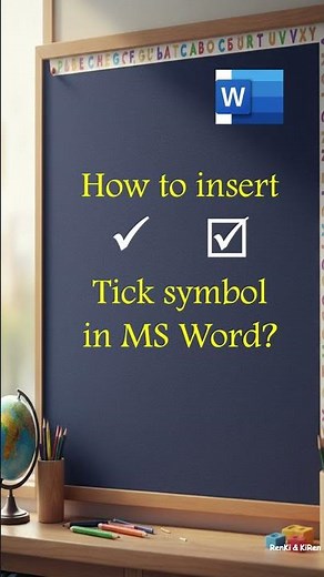 How to insert a tick ✓ Symbol in MS Word? Type and insert ✓ Tick symbol #shortcutkeys #mswordtips