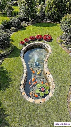 Unique Foot-Shaped Koi Pond with Crystal Clear Water 🐾💧