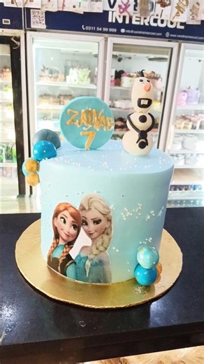 ❄️ Frozen Theme Cake Decoration | Elsa Cake Design | Cute Frozen Cake Making#FrozenCake #ElsaCake