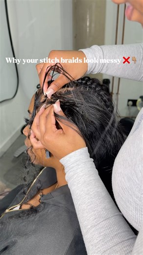 ❌Poor molding ❌ Rushing your parts ❌ inconsistent stitches #braids #howtobraid #fyp #explore #braids